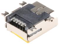 651305142821 Wurth Elektronik Right Angle, SMT, Socket Type Micro AB 2.0 USB Connector