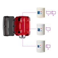 659008 Tork Plastic Red Wall Mounting Paper Towel Dispenser, 232mm x 356mm x 248mm