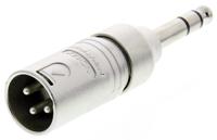 na3mp Neutrik AV Adapter, Male 1/4 in Stereo to Male XLR