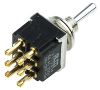 ftt0904 TE Connectivity Toggle Switch, Panel Mount, On-Off-(On), DPDT, Solder Terminal, 125V ac