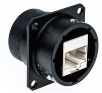 ipt0218-rj45-1f7 Glenair IPT Series Female RJ45 Connector, Panel Mount, Cat6 Straight