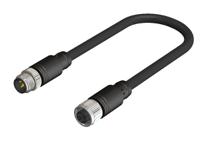 283-4958 RS PRO Female 8 way Straight M12 to Male 8 way Straight M12 Actuator/Sensor Cable, 3 m