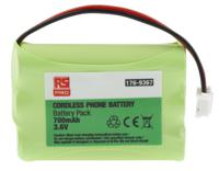 176-9367 RS PRO 3.6V NiMH Rechargeable Battery Pack, 700mAh - Pack of 1