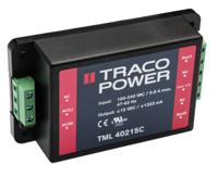 tml-40215c TRACOPOWER Switching Power Supply, TML 40215C, ±15V dc, 1.333A, 40W, Dual Output, 100 → 375 V dc, 90 →