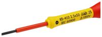 0-65-410 Stanley Slotted Insulated Screwdriver, 2.5 mm Tip, 50 mm Blade, VDE/1000V, 155 mm Overall