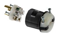 hbl2621 Hubbell USA Mains Plug, 30A Black, Cable Mount Nylon Screw, 250 V