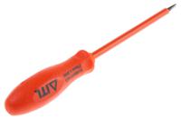 911-1092 ITL Insulated Tools Ltd Slotted Insulated Screwdriver, 3 x 0.5 mm Tip, 75 mm Blade, VDE/1000V, 150 mm Overall