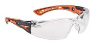 rushppsio Bolle Safety RUSH+ Anti-Mist UV Safety Glasses, Clear PC Lens
