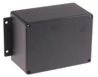 621-5034 RS PRO Black Die Cast Aluminium Enclosure, IP66, Flanged, Black Lid, 168.7 x 101.6 x 76.5mm
