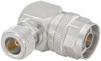 53s201-k00n5 Rosenberger Right Angle 50Ω Adapter N Plug to N Socket 11GHz