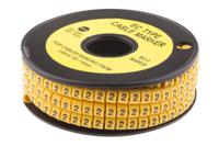 812-0944 RS PRO Slide On Cable Markers, Black on Yellow, Pre-printed "2", 3.6 → 7.4mm Cable