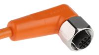 evt004 ifm electronic Right Angle Female 4 way M12 to Unterminated Sensor Actuator Cable, 5m