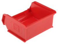 484-3974 RS PRO PP Storage Bin, 90mm x 100mm x 50mm, Red