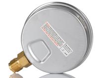 235-1297 RS PRO BSP 1/2in Analogue Pressure Gauge 200psi Bottom Entry 100mm Outside Diameter