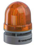 46031075 Werma EvoSIGNAL Mini Series Yellow Sounder Beacon, 24 V dc, IP66, Base Mount, 95dB at 1 Metre