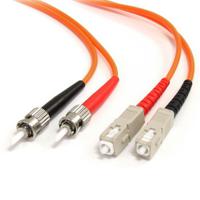 fibstsc2 StarTech.com SC to ST Duplex Multi Mode OM1 Fibre Optic Cable, 62.5/125μm, Orange, 2m