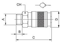 187-8802 RS PRO Brass Female Quick Air Coupling, G 1/2 Male Threaded