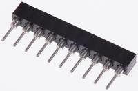 831-87-010-10-001101 10 Way Preci-Dip Straight Through Hole 2mm SIL Socket, Solder, 3A 100 V ac, 150 V dc