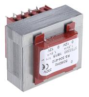 504-410 RS PRO 12V ac 2 Output Through Hole PCB Transformer, 3VA