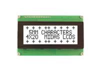 mc42005a6w-fptlws-v2 Midas MC42005A6W-FPTLWS-V2 Alphanumeric LCD Alphanumeric Display, 4 Rows by 20 Characters