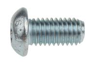 483-9717 RS PRO Bright Zinc Plated Steel Hex Socket Button Screw, ISO 7380, M8 x 16mm