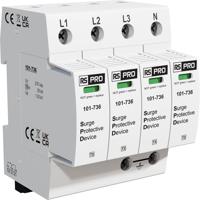 101-736 RS PRO Three Phase Industrial Surge Protector, 50kA, 1.25kV, DIN Rail Mount
