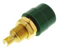 930176704 Hirschmann Test & Measurement Green Female Banana Socket, 4 mm Connector, Solder Termination, 32A, 30 V ac, 60V dc,