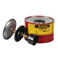 jut10208rd Justrite Steel Plunger Can, 1.9L