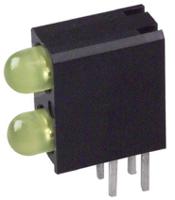 553-0133-200f Dialight 553-0133-200F, Yellow Right Angle PCB LED Indicator, 2 LEDs, Through Hole 2.8 V