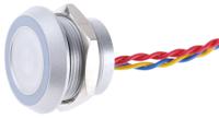 pbaryaf0000c0b APEM Illuminated Piezo Switch, Momentary, Pulse, SPST, IP68, Wire Lead, 200 mA @ 24 V dc, -40 → +75°C
