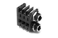acjm-mhdc Amphenol Industrial Jack Connector 1/4 in PCB Phone Jack Socket 10A