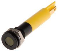 846-2920 RS PRO Yellow Panel Mount Indicator, 220V ac, 8mm Mounting Hole Size, IP67