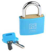 781-6001 RS PRO Key Brass Padlock, 6mm Shackle, 43mm Body
