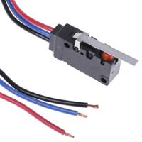 d2vw-5l1-1mdchn Omron Hinge Lever Micro Switch, Pre-wired Terminal, 5 A @ 250 V ac, SPDT, IP67