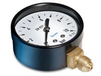 mat3-d20b59 Bourdon G 1/4 Analogue Pressure Gauge 0bar Bottom Entry 63mm Outside Diameter
