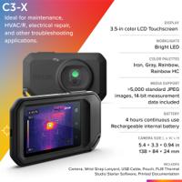 flir-c3-x-incl-wi-fi FLIR C3-X Thermal Imaging Camera with WiFi, -20 → +300 °C, 128 x 96pixel Detector Resolution