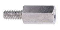 806-6718 RS PRO Standoff, M4 x M4 Thread, 12mm Body, Brass, Male/Female, 8mm Stud