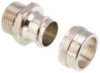 7tca296010r0070-s20m20a Adaptaflex Straight, Conduit Fitting, 20mm Nominal Size, M20, Brass, Silver IP40 rating