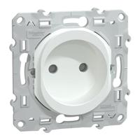 s320033 Schneider Electric Ovalis White Plug Socket, 2P Poles, 16A, Indoor Use