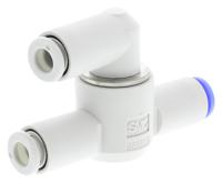 vr1220f-06 SMC VR12 Series, Pneumatic Shuttle Valve OR Logic Function 6mm Tube, Tube Connection, 1 MPa Max Operating Pressure