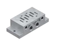 nas-14-1a-iso Festo NAS series 5 station G 1/4, G 1/8 Sub Base for use with MFH Solenoid Valves, 9484