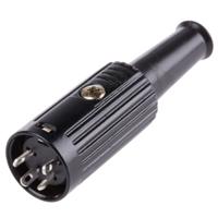 490-876 RS PRO 4 Pole Din Socket, 1A, 100 V ac, Push Lock, Female, Cable Mount