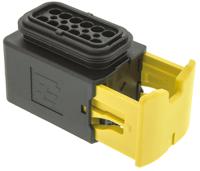 1-1703639-1 TE Connectivity, HDSCS Automotive Connector Socket Black Cable Mount 12 Way