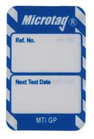 mic-mti-gp-bl-20 Brady White on Blue Safety Inspection Tag, English Language, 20 per Pack
