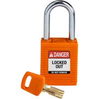 150320 Brady LOTO-101 Key Weatherproof Nylon, Steel Padlock, 6.35mm Shackle, 38.00mm Body