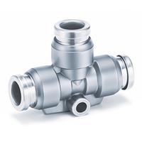 kqb2t12-00 SMC KQB2 Series Union Tee, Push In 12 mm to Push In 12 mm, Tube-to-Tube Connection Style