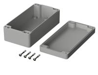 03220000 Bopla Euromas Series Grey ABS Enclosure, IP66, Flanged, Grey Lid, 160 x 80 x 55mm