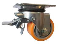 up5bi100-21b Guitel Hervieu Braked Swivel Castor Wheel, 400kg Capacity, 100mm Wheel