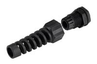 pms16-bk080 Alpha Wire FIT Wire Management Series Slate PA 6 Cable Gland, M16 Thread, 5mm min., 10mm max., IP66, IP68