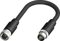 283-4952 RS PRO Female 8 way Straight M12 to Male 8 way Straight M12 Actuator/Sensor Cable, 2 m